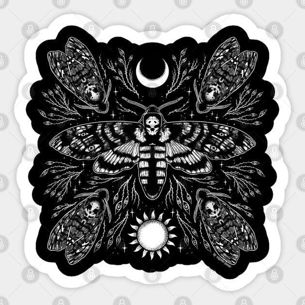 Mystic Death Moth Sticker by Mystic Heart